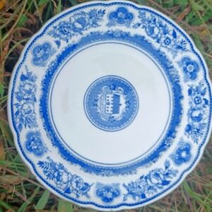 Vintage Yale Blue and white saucer